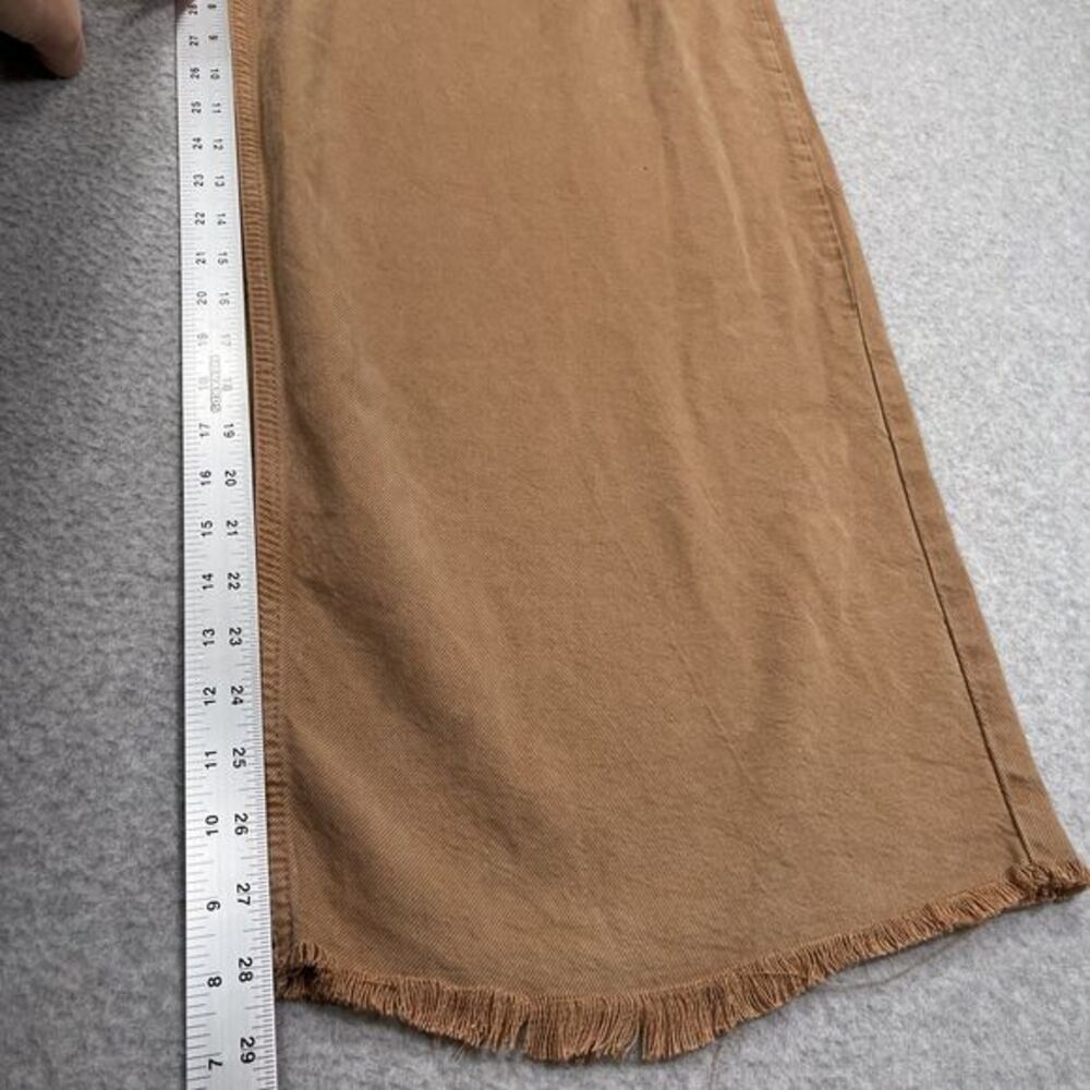 We the Free Old West Slouchy Wide Leg Pant Womens 31 (31 x 28) Tan Raw Hem Boho - Picture 4 of 13